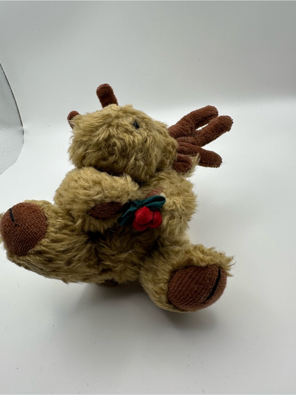 NWT Boyds Bears Vintage 1990 Plush Moose w/ Antlers Mistletoe Wings - Picture 2 of 6